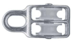 double wheel nylon pulley fixed eye