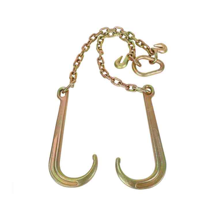 Tow Chain Bridle Grade 70 with 15'' J Hook-China Manufacturer-Kailipu