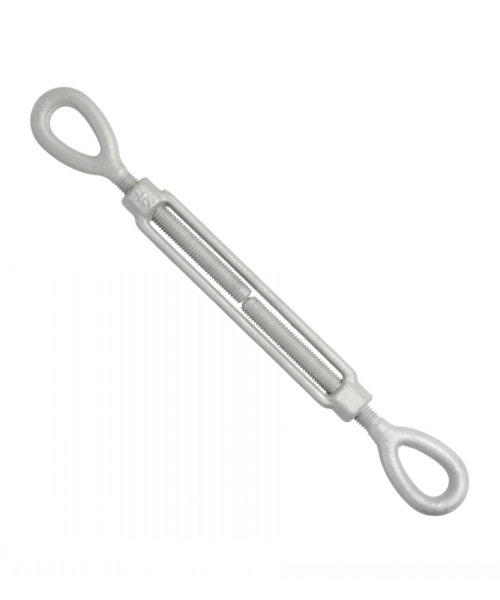 Heavy Duty Jaw & Jaw Turnbuckles 1/2" X 6" (4-Pack) - 2,200 Lbs Capacity Hot-Dipped Galvanized For Wire Rope & Tensioning
