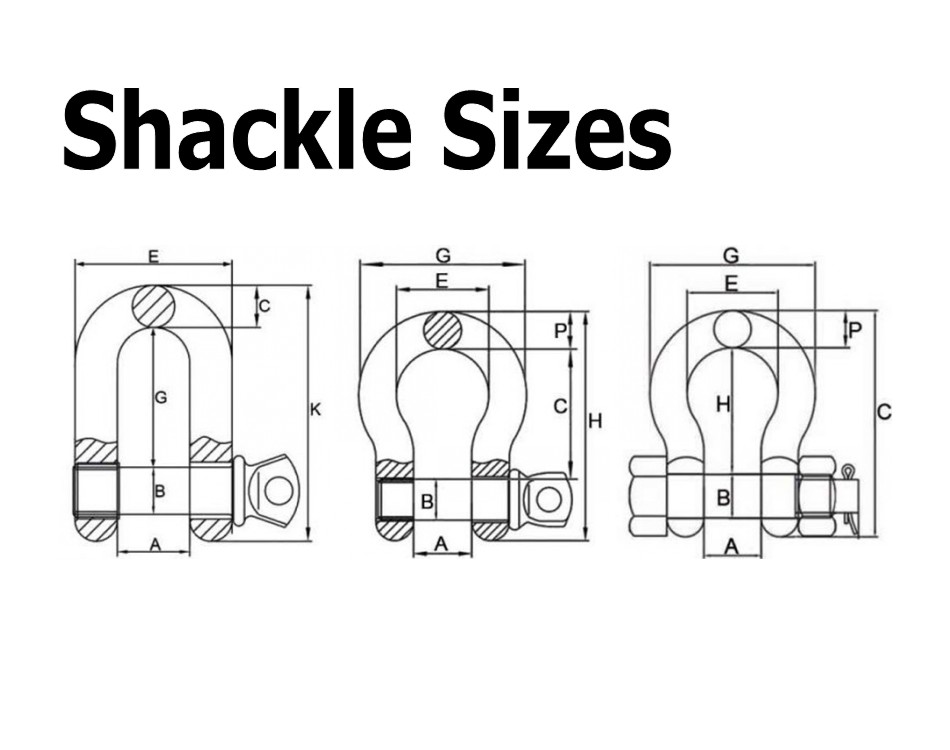 shackle sizes