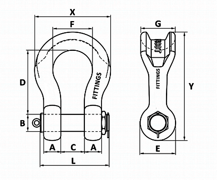 Crosby Wide Body Shackles G 2160 Rigging Hardware Supplier In China