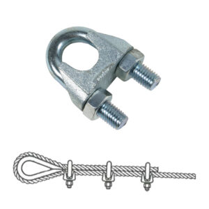 how many cable clamps on wire rope-