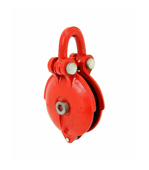 Heavy Duty Snatch Block With Shackle red